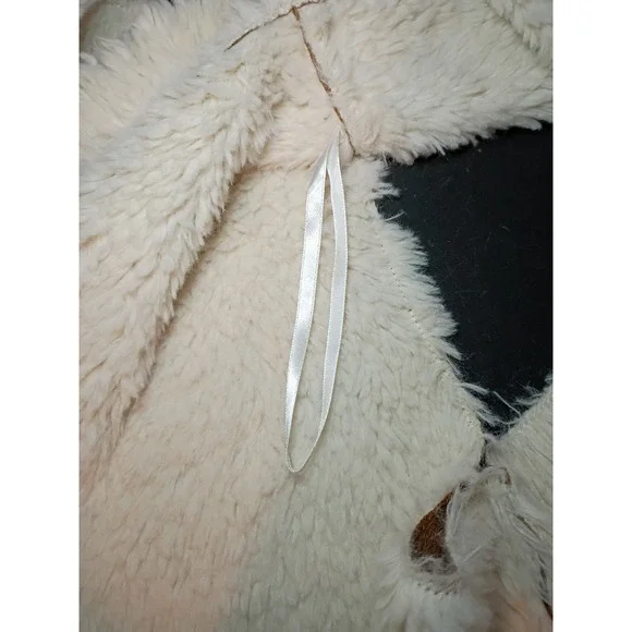 Knox Rose Brown Suede Faux Fur Sherpa Lined Soft Vest Womens XL Brown Western - Picture 5 of 8